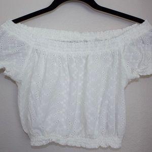Off the shoulder crop top